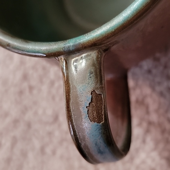 4 artisan thrown clay created coffee mugs - Picture 11 of 11